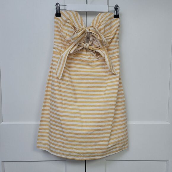 Sabo Skirt Beige and White Striped Mini Dress - Picture 3 of 10